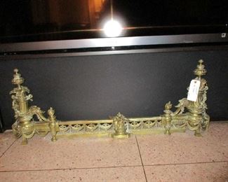 Brass Chenets & Fender, adjustable width