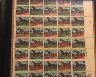 22 cent stamps total 40 mint condition framed 