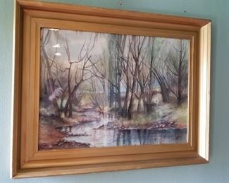 Fantastic antique 1909 watercolor