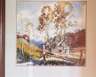 Karl Warren watercolor -- listed artist