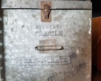 Metal insulated egg crate "Saf-T-Crate"