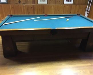 This 1920-1930 Art Deco pool table. Large!