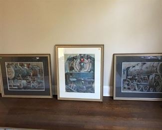 A triplet of pastel trains - beautifully executed