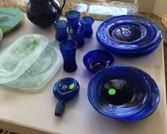 cobalt blue glass dishes