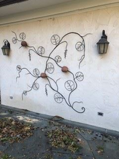 amazing sculpture - with planting pots. could be on your outside wall. Large