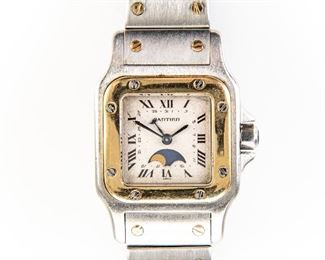 Santos Galbee Moon Phase Ladies Watch By Cartier