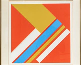 Ilya Bolotowsky (Russian, 1907-1981) Abstract Screen Print, Square Composition