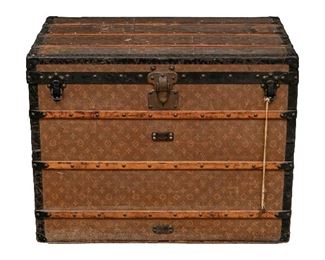 Antique Louis Vuitton Trunk With Beautiful Interior