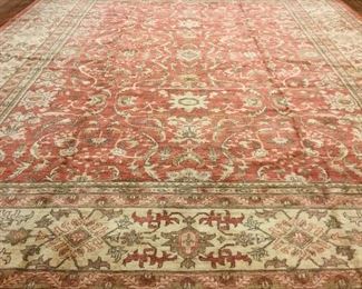 Hand Knotted Wool Indian Carpet, 173” X 146”