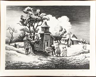 Thomas Hart Benton (American, 1889-1975), Lithograph, Sunday Morning
