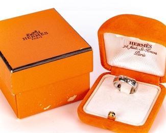 Hermes 18K Hercules Ring With Box