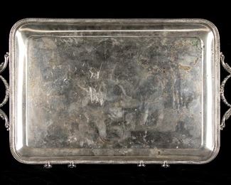Fine Antique 800 Silver Serving Tray