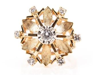 14K Gold And Diamond Ring