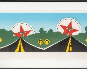 Allan D'Arcangelo (American, 1930-1998) Color Silkscreen, "Texaco Star"