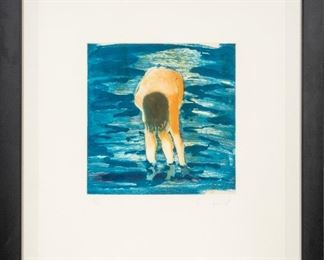 Eric Fischl (American, B.1948) Aquatint In Colors, Bending Girl