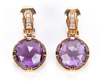 18K Gold Earrings By Bulgari