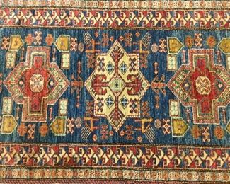 Fine Tribal Hand Knotted Wool Runner, 114” X 33”