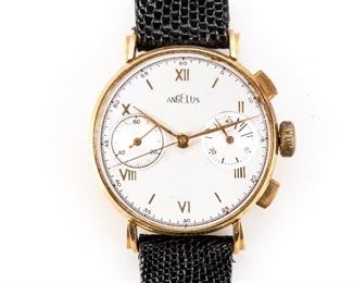 18K Gold Men's Wristwatch By Angelus