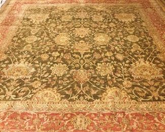 Hand Knotted Wool Indian Carpet 154” X 150”