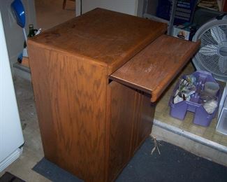 small cabinet with pull out shelf