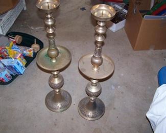 brass candle sticks 33" tall