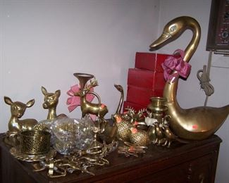 collection of brass animals