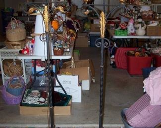 tall wrought iron candelabras