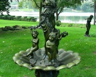Fabulous Vintage Bronze Fountain