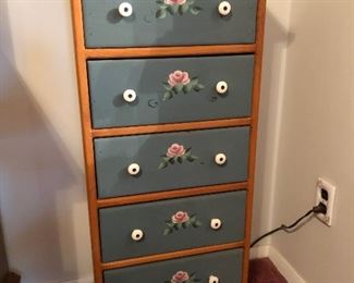 Pretty hand painted small chest