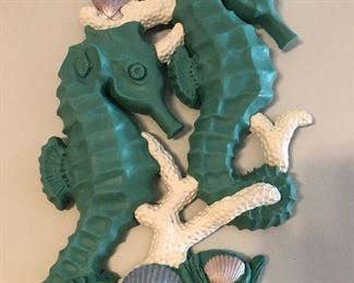 Large ceramic Seahorses