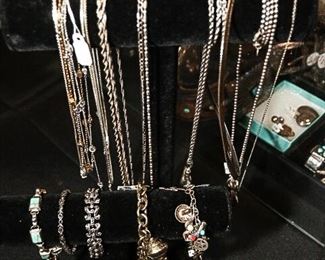 Sterling silver and gold necklaces / bracelets