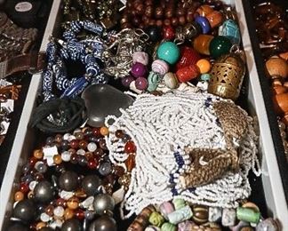 Various costume jewelry and eclectic finds