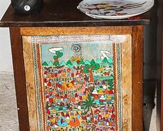 Hand painted Mexican cabinet