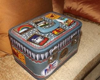 Vintage hand painted travel case