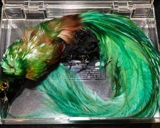 Taxidermy bird hat pin