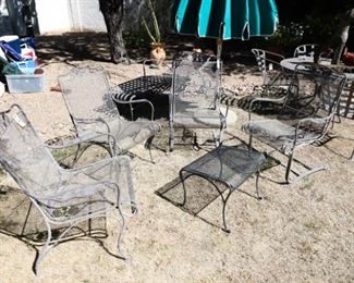 Wrought iron out door furniture