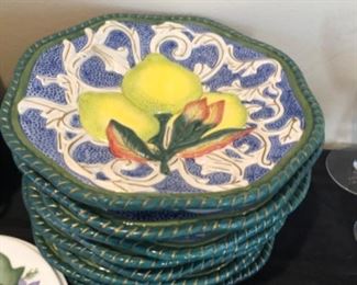 Fitz and Floyd Majolica plates