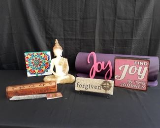 Find Joyyoga mat, signs, incense holder, forgiven plaque