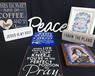 Love, Peace and Happiness Wall Plaques