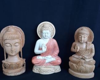 Meditating Buddha Relief Colorful Wall Hanging and Wooden Novica Serene Buddhas