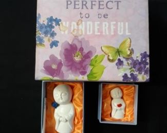 Set of 4 peaceful Jizo statues