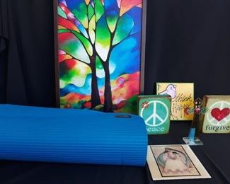 Think Happy Plaque, Signs, Painting and Collectible Decor