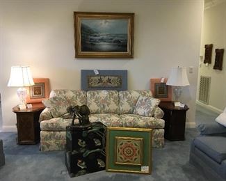 Highland House Sleeper Sofa & Waterford Crystal Lamps