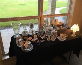 Waterford & Assorted Crystal Including Waterford Design Gallery Peacock Bowl