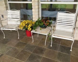 Vintage Outdoor Furniture with Straps..Heavy 