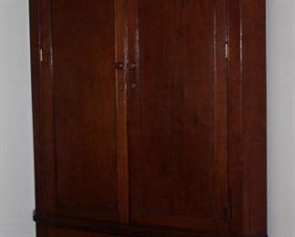 Antique Federal  style corner cabinet, 44” W x 88“H x 22” Center Depth