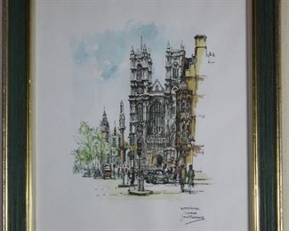 Westminster Print by Jan Korthals 1965 printed by Donald Art Company 