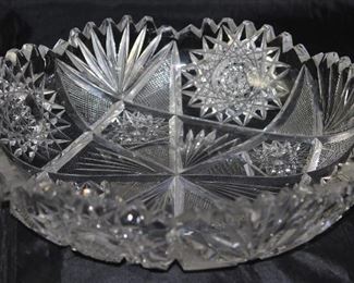 American brilliant cut crystal Bowl 9” Diameter x 2 1/4” H