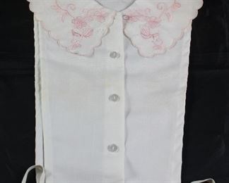 Vintage Dickey with Pink Embroidery Collar 