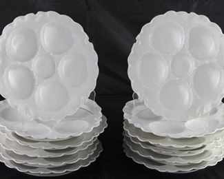 Haviland Limoges France 1893-1931 “Ranson” 5 well oyster plates 12 each